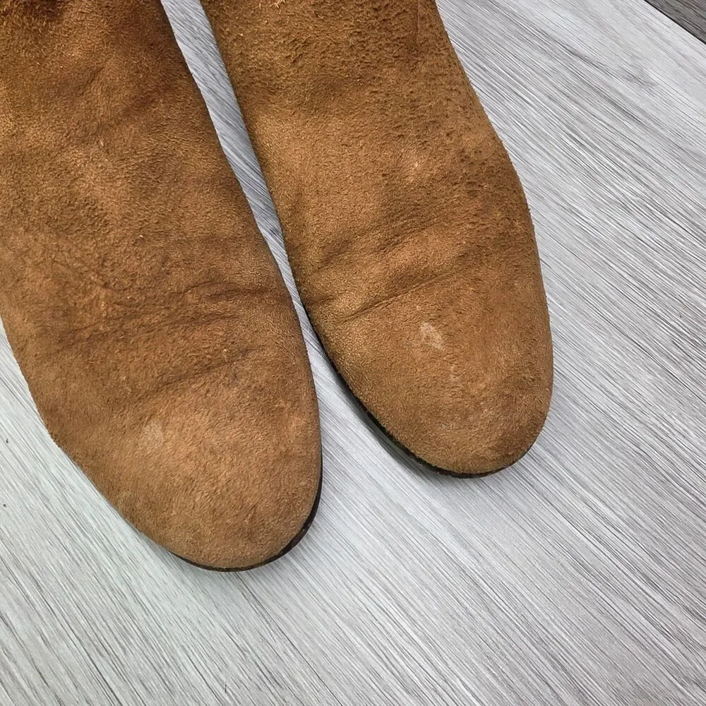 Billy Reid Mens Brown Suede Chelsea Boots Hand Made In Italy Size 7.5 M Ankle